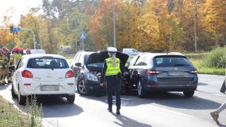 Wypadek czterech samochodów na obwodnicy Opola. Jeden z kierowców mógł jechać pod prąd