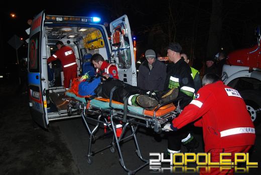 Nocny pożar w Popielowie