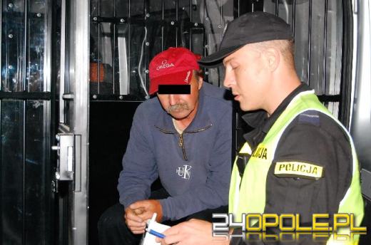 Wypadł z drogi po pijaku