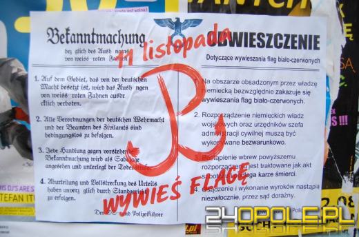 Propagandowe plakaty na ulicach Opola