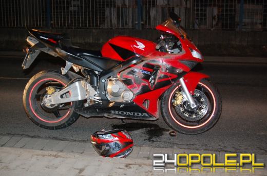 Policjant potrącony przez motocyklistę
