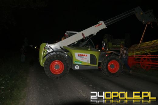 Dachował kombajn kompletnie pijanego kierowcy