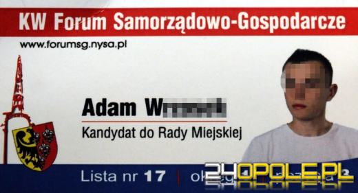 Kandydat na radnego na izbie wytrzeźwień
