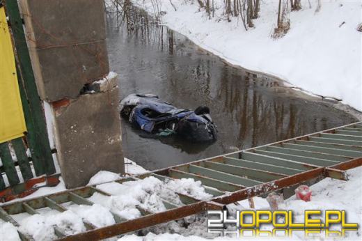 Samochód wpadł do rzeki w Bierkowicach