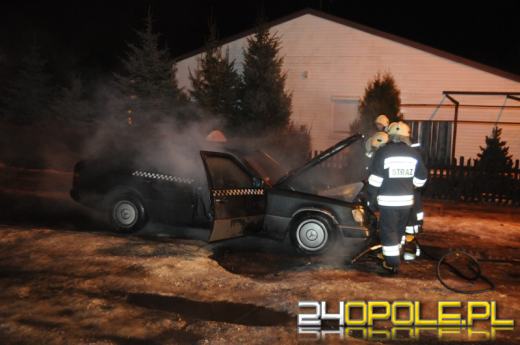 Pożar taksówki w Opolu