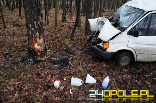 Bus uderzył w drzewo, dwie osoby ranne