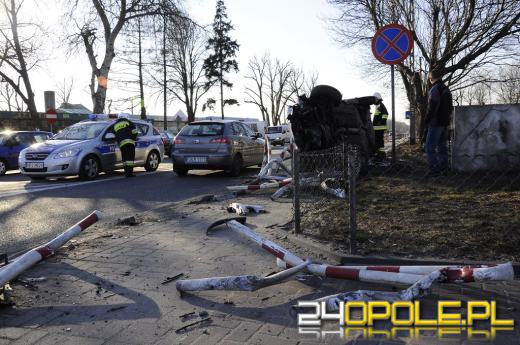 Pijana 30-latka staranowała barierki