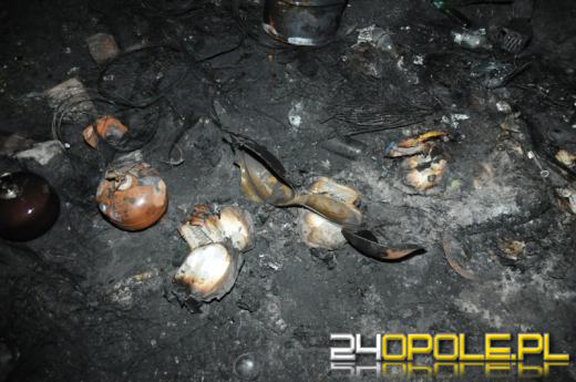 Ktoś wrzucił do ogniska butle z gazem