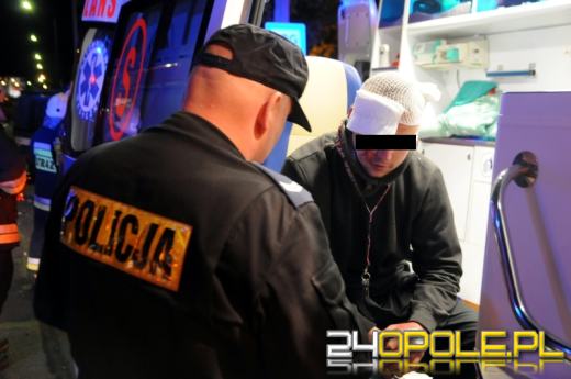 Pijany kierowca zakończył jazdę na latarni