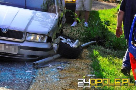Zderzenie skody i opla w Walidrogach