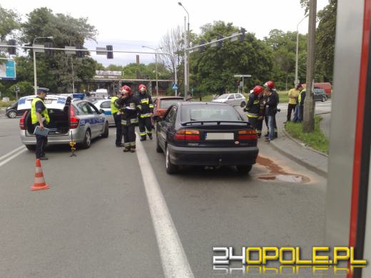 Zderzenie trzech samochodów na ulicy Oleskiej