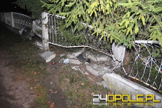 Pijani nastolatkowie rozbili auto na płocie