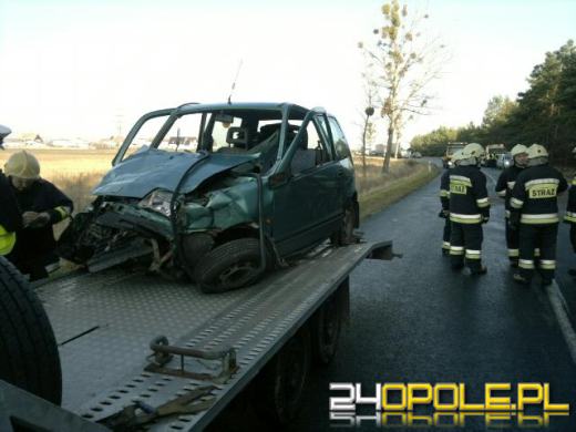 Trzy auta zderzyły się na trasie Opole-Krapkowice