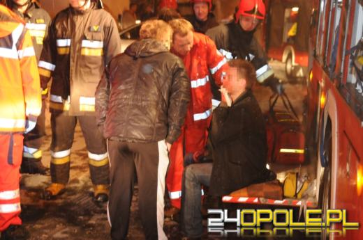 Volkswagen polo wpadł w poślizg, ranny kierowca