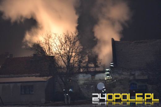 Pożar domu pod Brzegiem. Ucierpiała starsza kobieta.