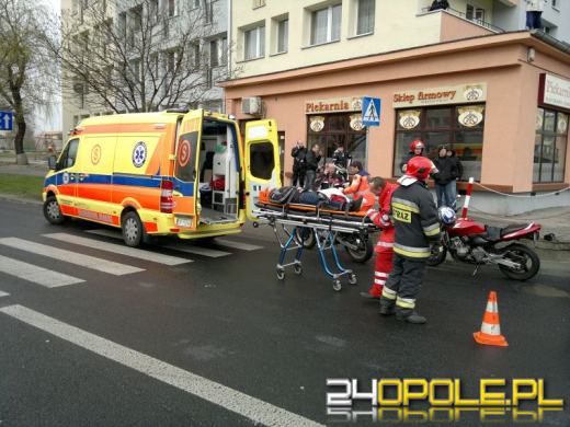 Motocyklista wymusił pierwszeństwo na rondzie