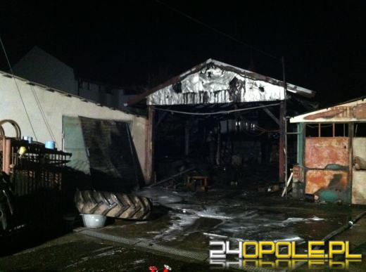 Ogromny pożar w Jemielnicy,  spłonął zakład wulkanizacyjny