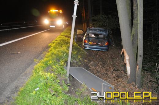 Chciała ominąć sarnę i wypadła z drogi