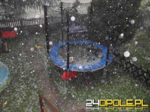 Burza nad Opolszczyzną: grad wielkości piłek do ping-ponga