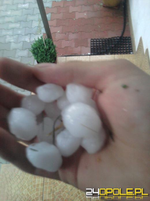 Burza nad Opolszczyzną: grad wielkości piłek do ping-ponga