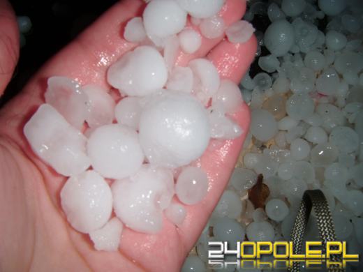 Burza nad Opolszczyzną: grad wielkości piłek do ping-ponga