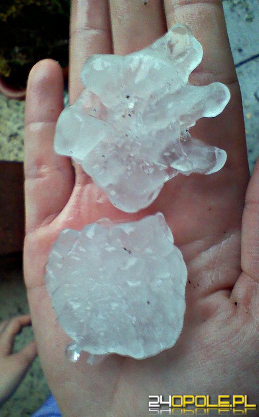 Burza nad Opolszczyzną: grad wielkości piłek do ping-ponga