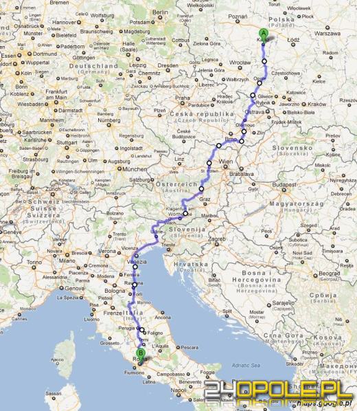 Rowerowa pielgrzymka przejazdem na Opolszczyźnie