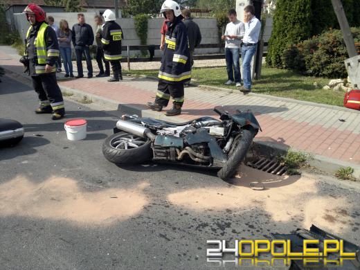 Samochód i motocykl zderzyły się w Czarnowąsach