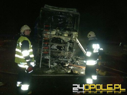 W Jaczowicach spłonęła ciężarówka