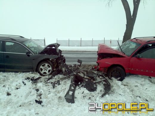 Czołowe zderzenie podczas wyprzedzania