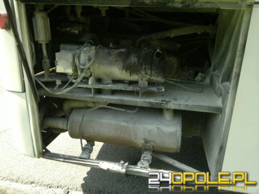 Pożar autobusu na autostradzie A4