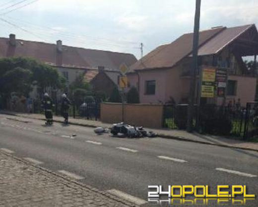 Wypadek motocyklisty w Sidzinie