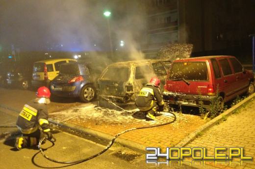 Pożar samochodów na ul. Prószkowskiej