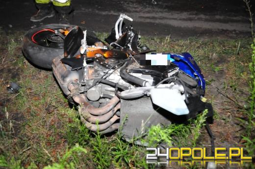 Wypadek na zamkniętej drodze w Zawadzie.