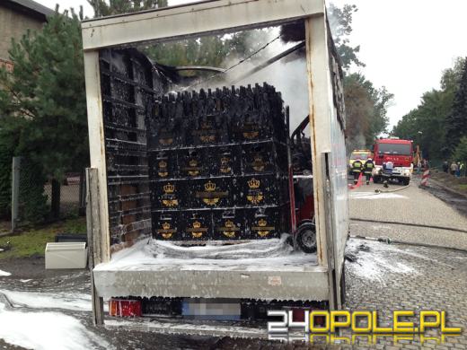 W Karczowie spłonęła ciężarówka z piwem