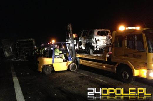 Tragiczny karambol na autostradzie A4, samochody stanęły w płomieniach