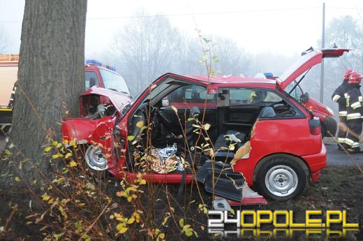 Wypadek we mgle. Pięć osób rannych.