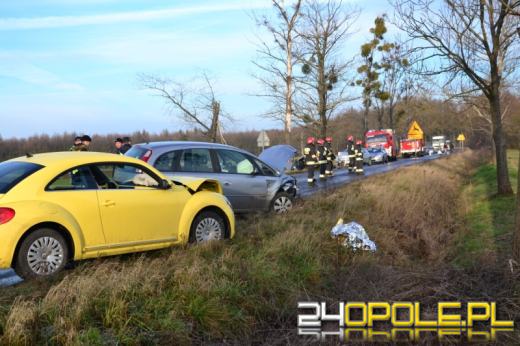 Trzy osoby ranne w karambolu pod Grodkowem