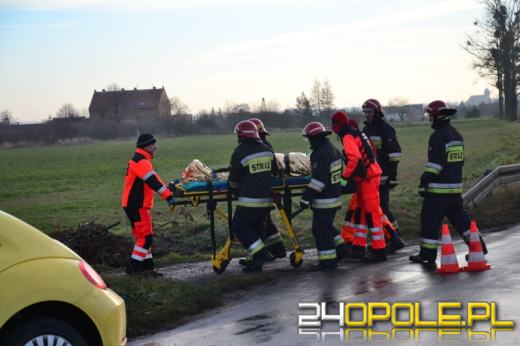 Trzy osoby ranne w karambolu pod Grodkowem