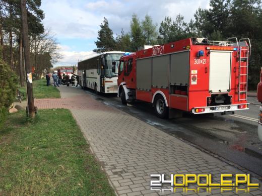 Pożar autobusu w Dębskiej Kuźni