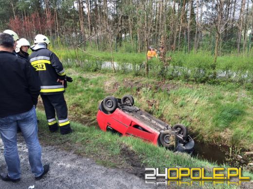 Fiat dachował w Lędzinach