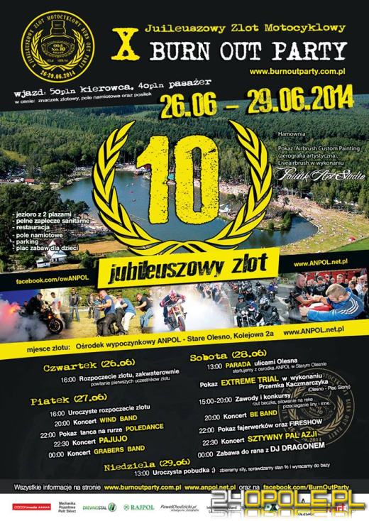 X Jubileuszowy Zlot Motocyklistów Burn Out Party 