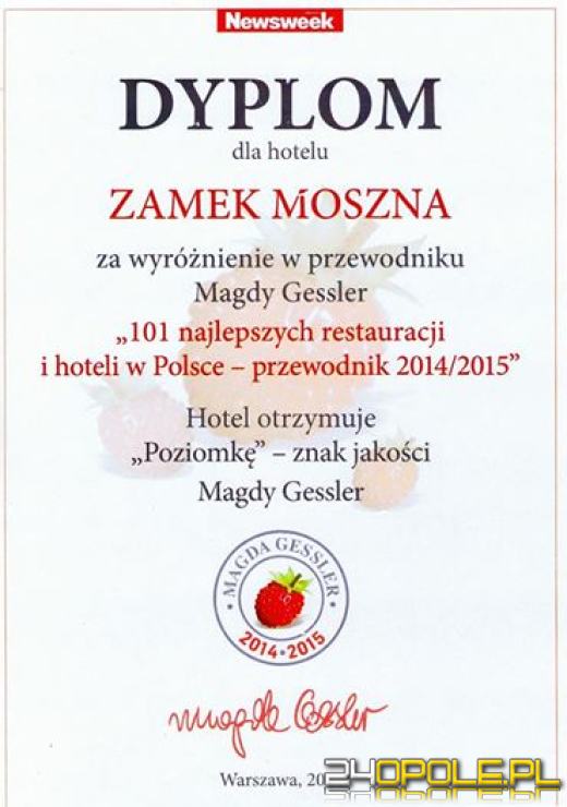 Magda Gessler doceniła zamkową restaurację w Mosznej