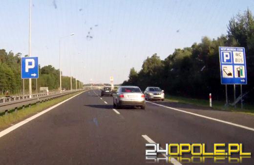 Kierowca skody pędził autostradą pod prąd!