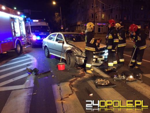 Zderzenie dwóch samochodów w centrum Opola