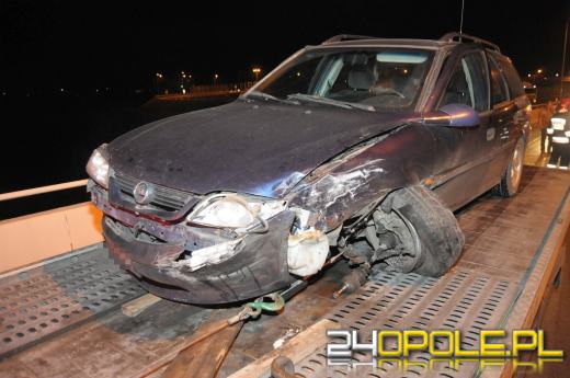 Trzy auta zderzyły się przy węźle na obwodnicy Opola