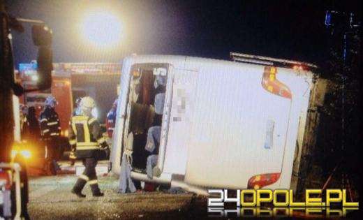 Wypadek polskiego autokaru pod Berlinem. 11 osób rannych.