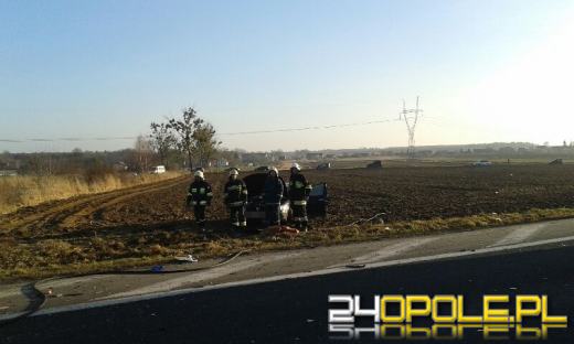 Wypadek podczas wyprzedzania na trasie Opole - Nysa