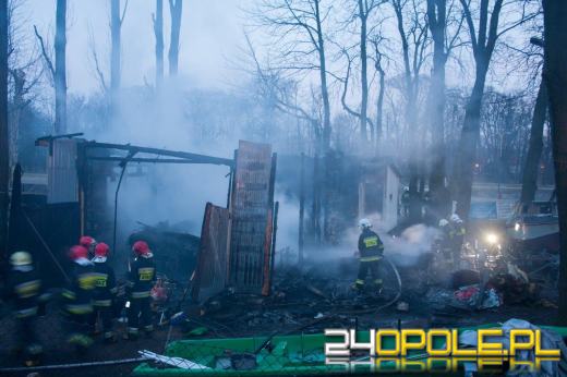 Spłonął hangar na przystani kajakowej. Podpalenie?