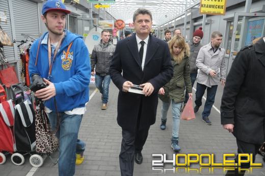 Janusz Palikot na opolskich targowiskach